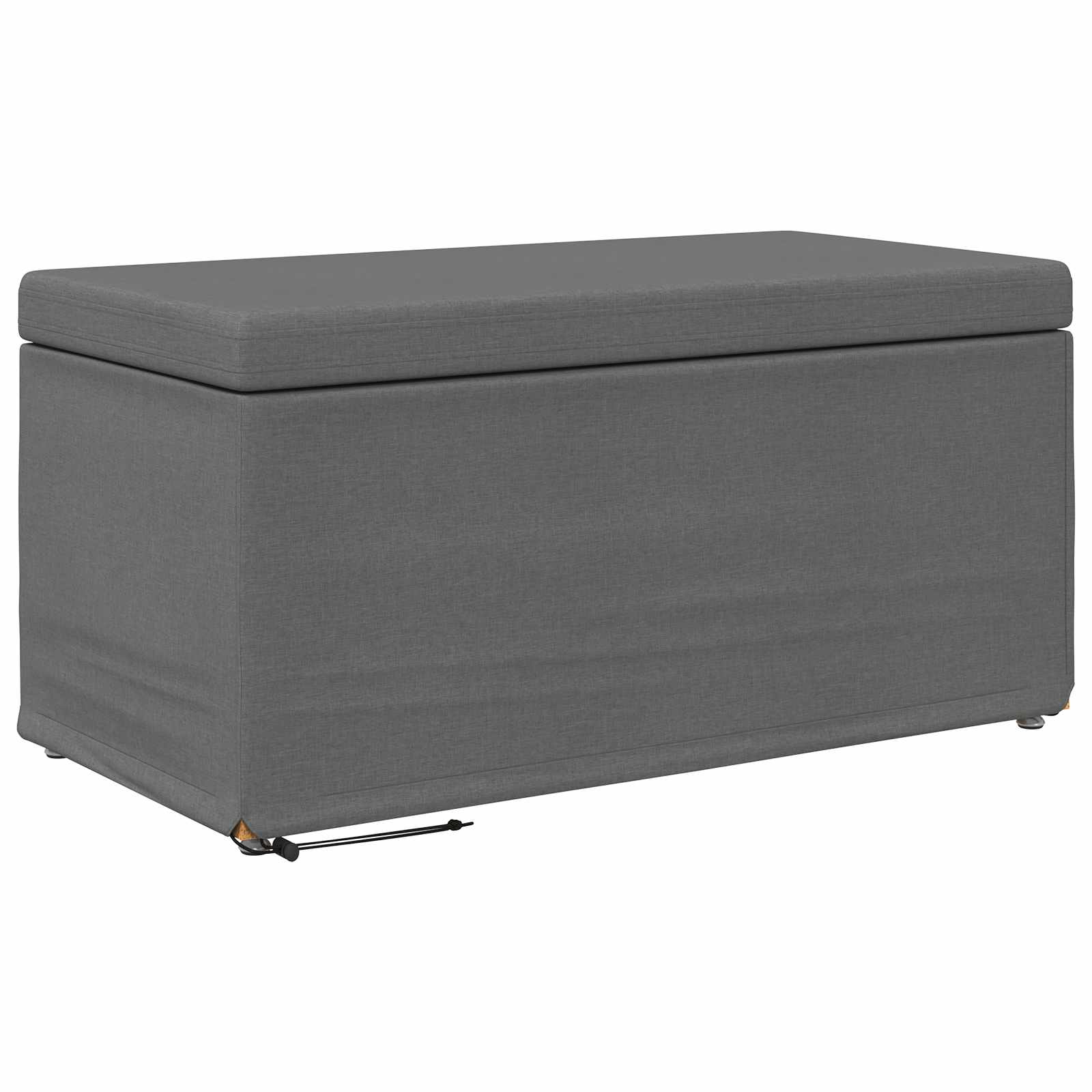 Hocker Dunkelgrau 81 x 41 x 40 cm Stoff und Pressholz