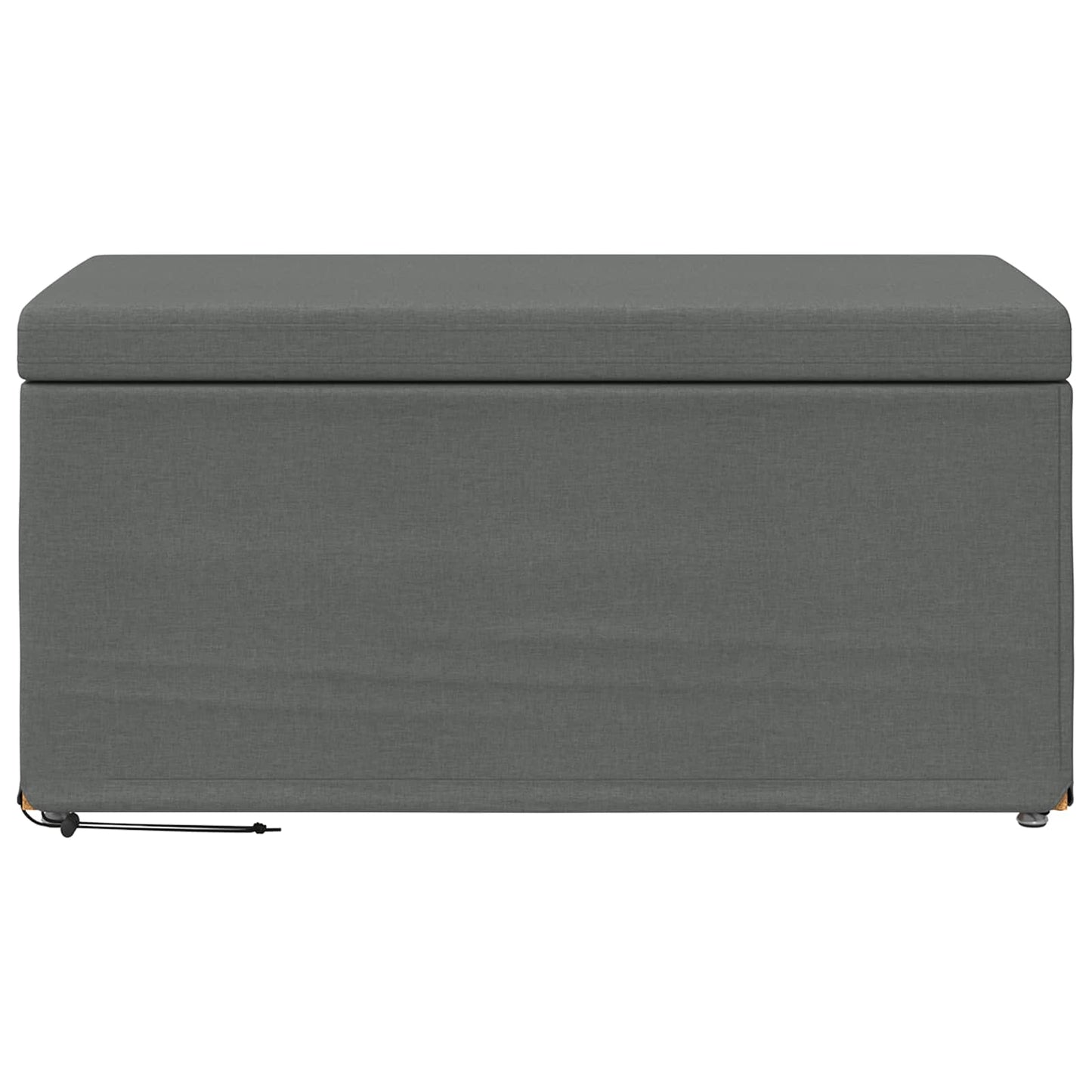 Hocker Dunkelgrau 81 x 41 x 40 cm Stoff und Pressholz