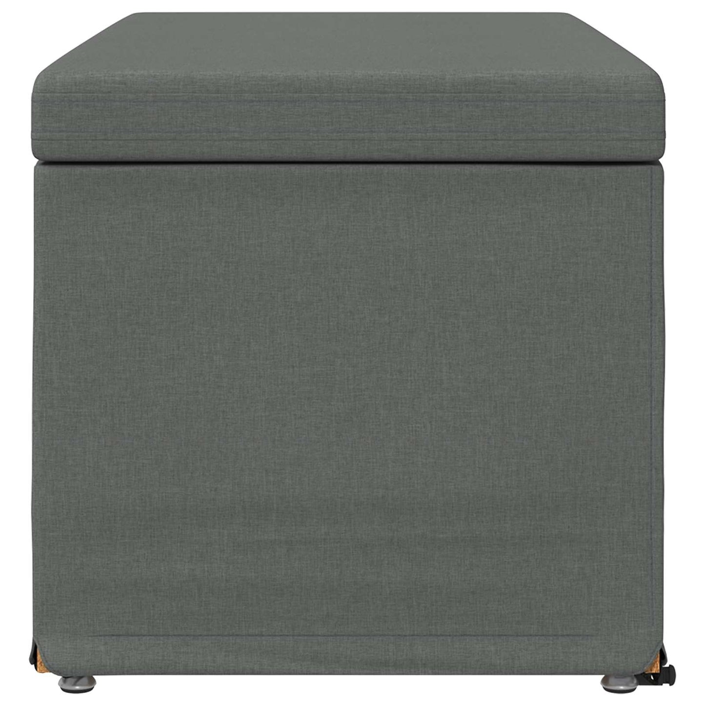 Hocker Dunkelgrau 81 x 41 x 40 cm Stoff und Pressholz