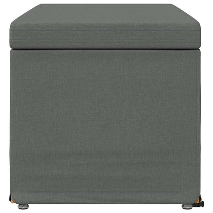Hocker Dunkelgrau 81 x 41 x 40 cm Stoff und Pressholz