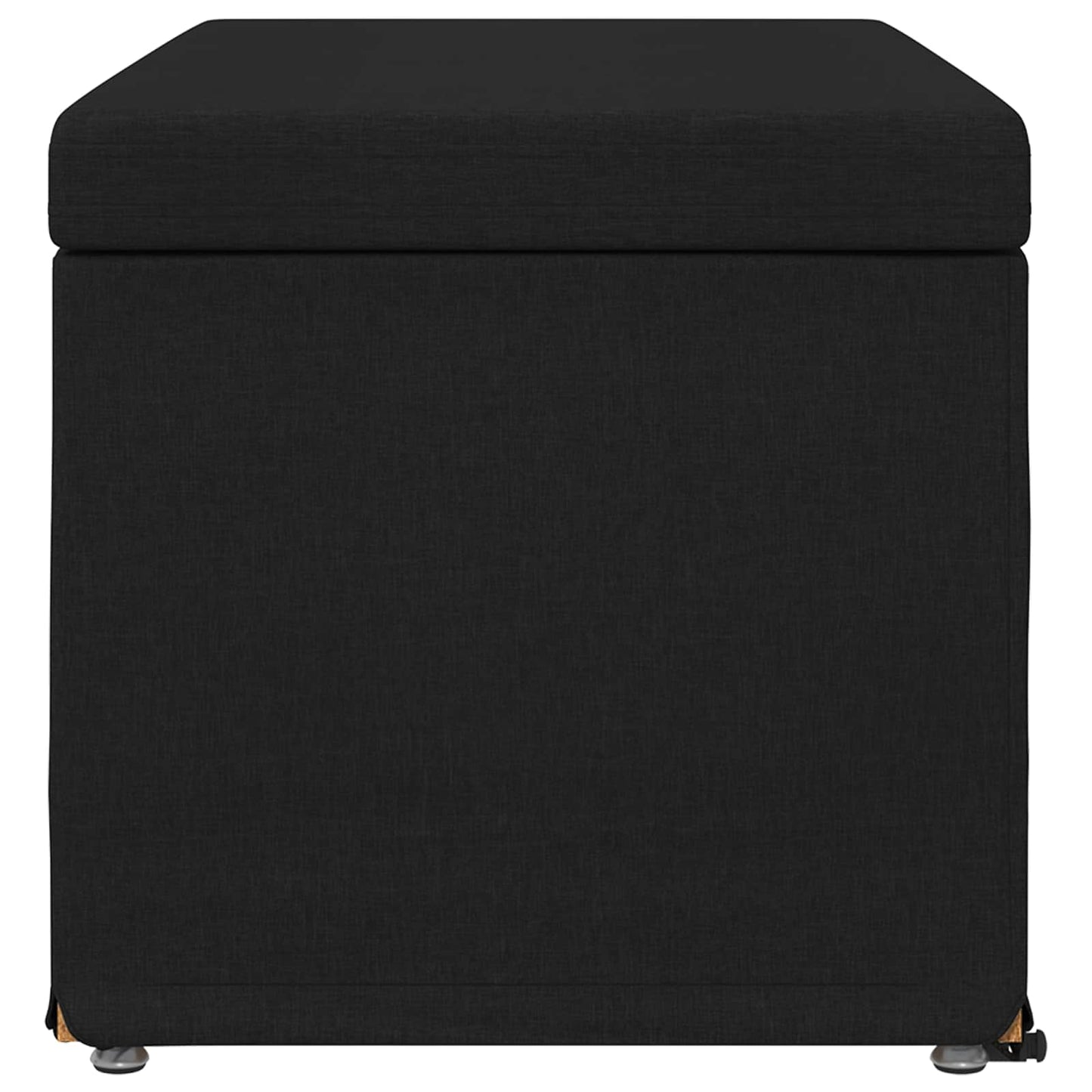 Hocker Schwarz 81 x 41 x 40 cm Stoff und Pressholz