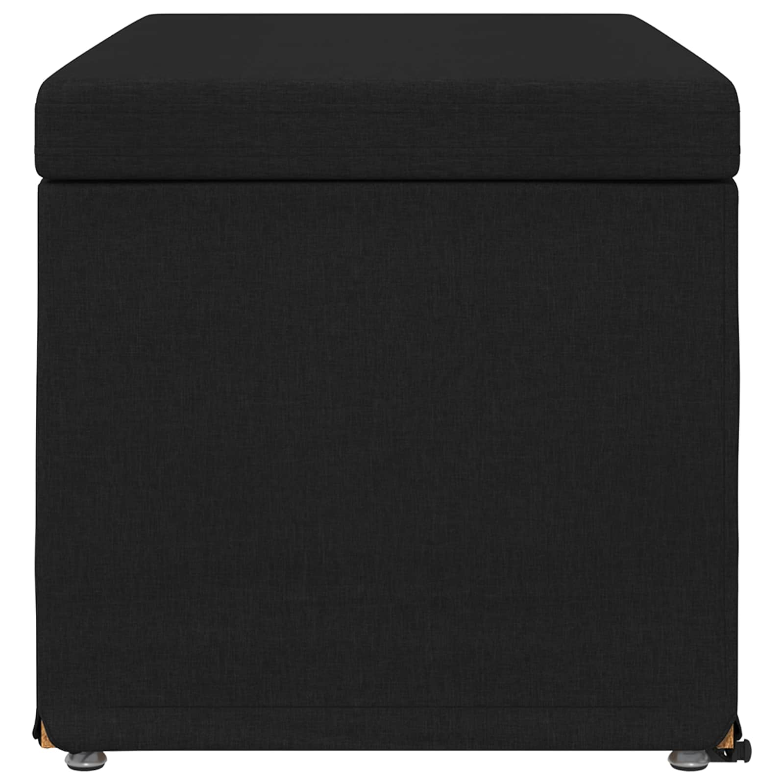 Hocker Schwarz 81 x 41 x 40 cm Stoff und Pressholz