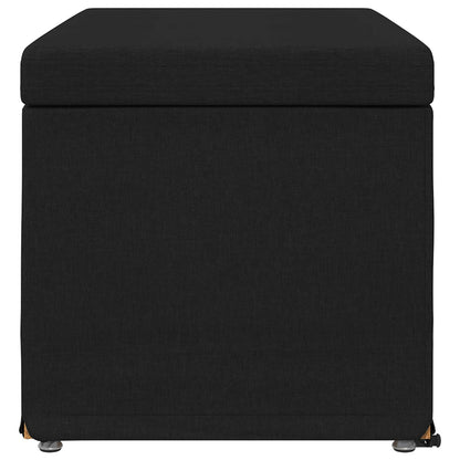 Hocker Schwarz 81 x 41 x 40 cm Stoff und Pressholz