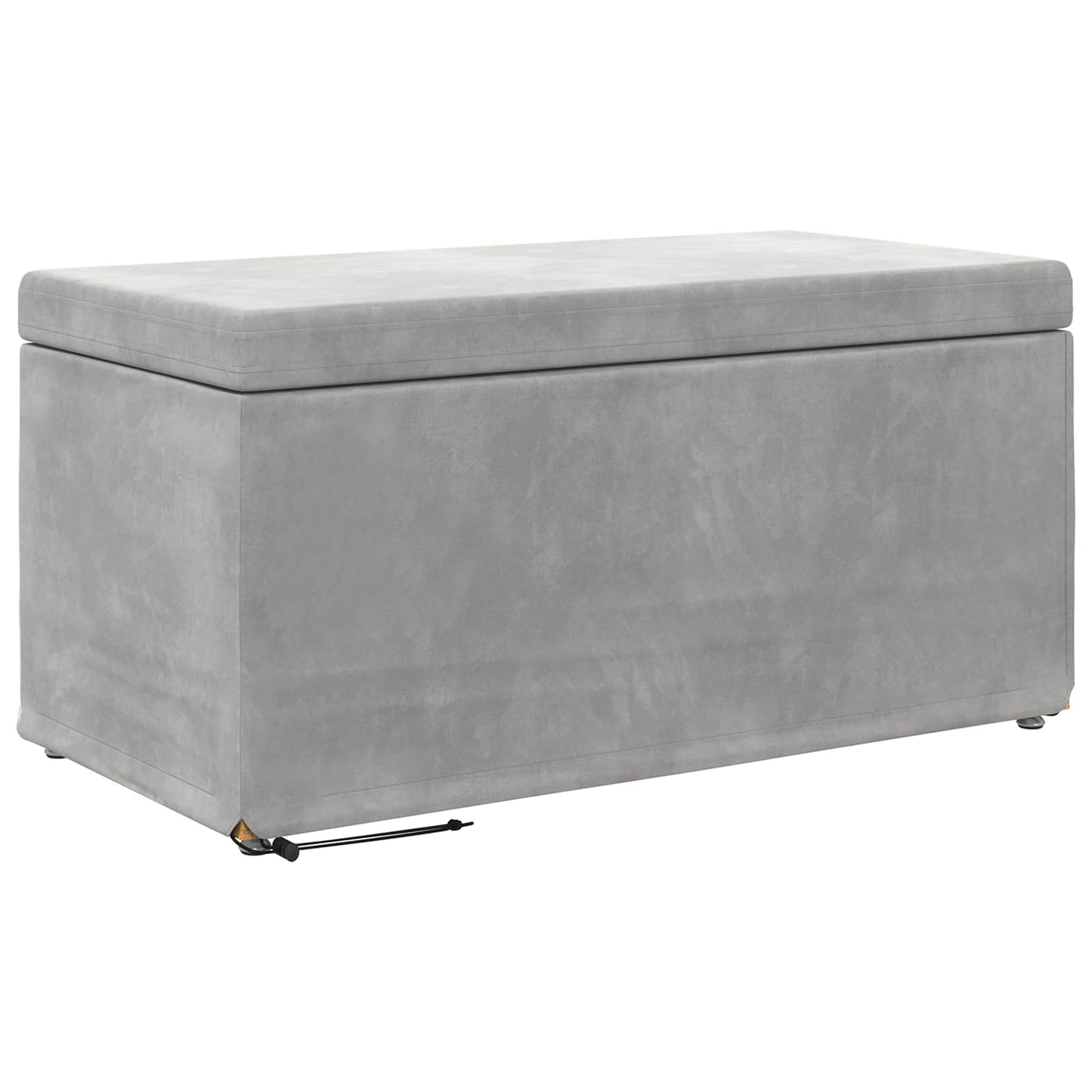 Hocker Hellgrau 81 x 41 x 40 cm Samt und Engineering Holz