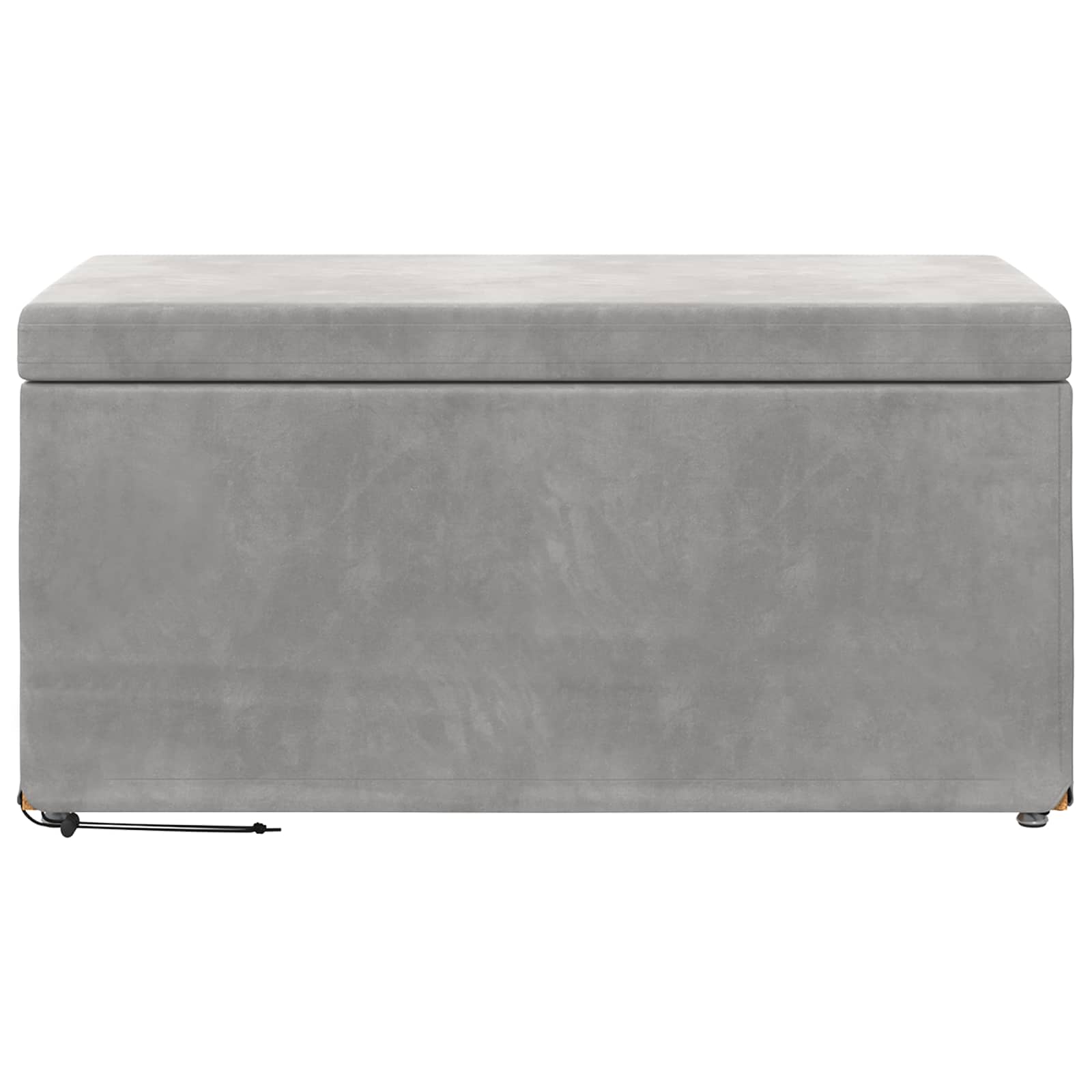 Hocker Hellgrau 81 x 41 x 40 cm Samt und Engineering Holz