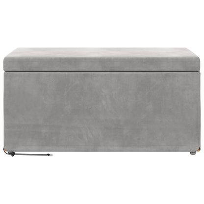 Hocker Hellgrau 81 x 41 x 40 cm Samt und Engineering Holz