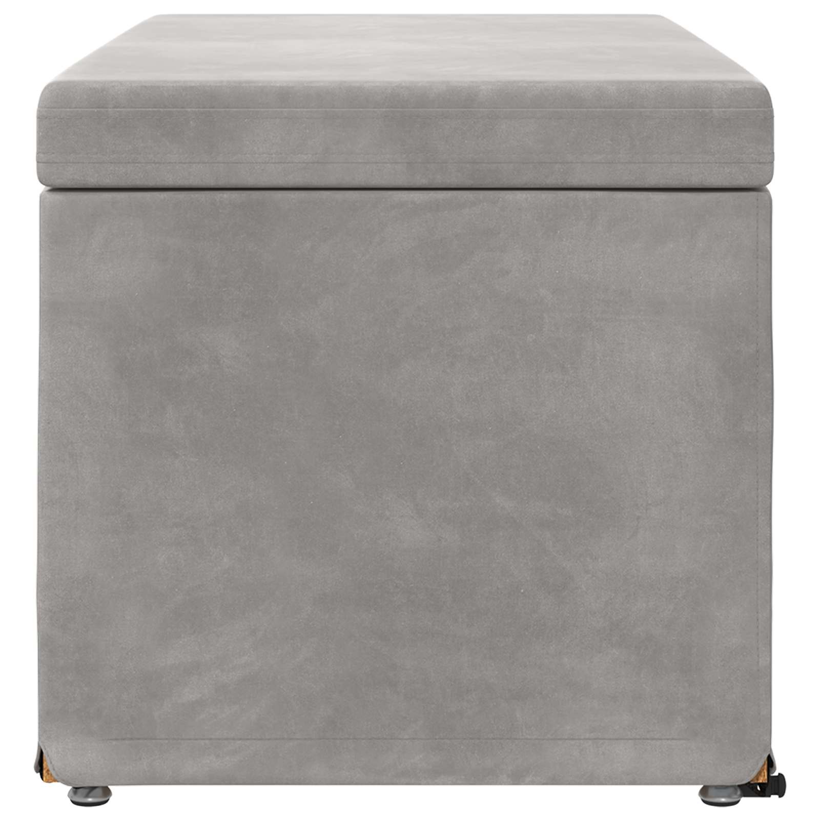 Hocker Hellgrau 81 x 41 x 40 cm Samt und Engineering Holz