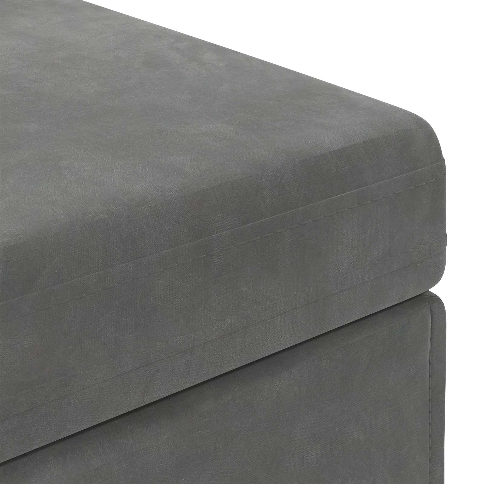Hocker Dunkelgrau 81 x 41 x 40 cm Samt und Engineering Holz