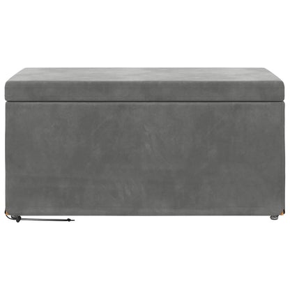 Hocker Dunkelgrau 81 x 41 x 40 cm Samt und Engineering Holz