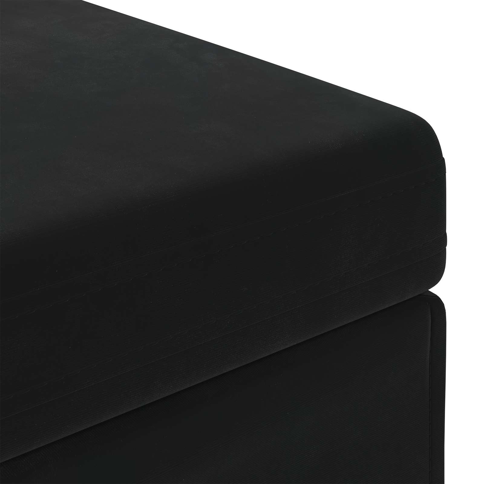Hocker Schwarz 81 x 41 x 40 cm Samt und Engineering Holz