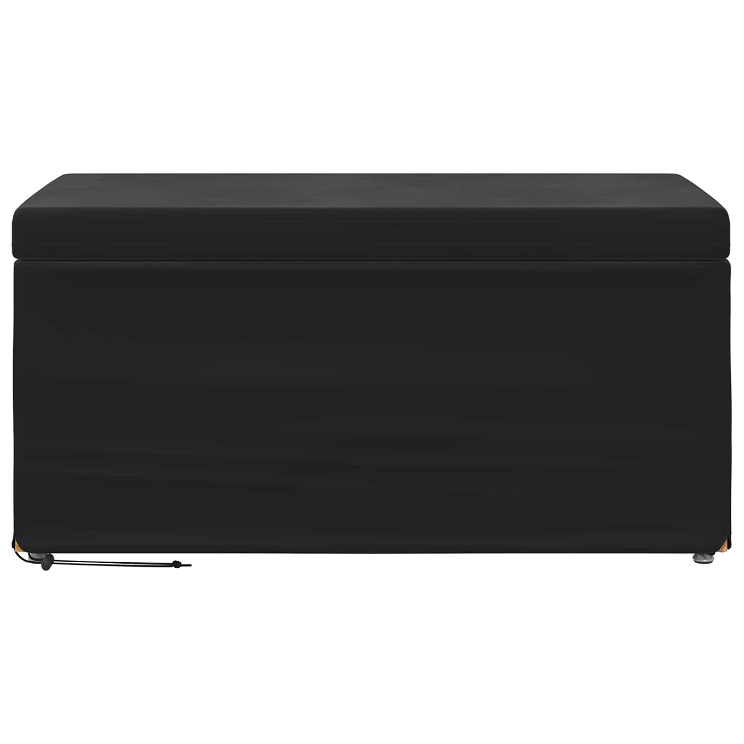 Hocker Schwarz 81 x 41 x 40 cm Samt und Engineering Holz