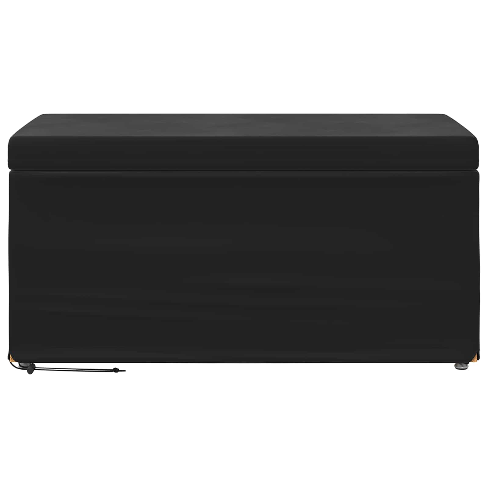 Hocker Schwarz 81 x 41 x 40 cm Samt und Engineering Holz
