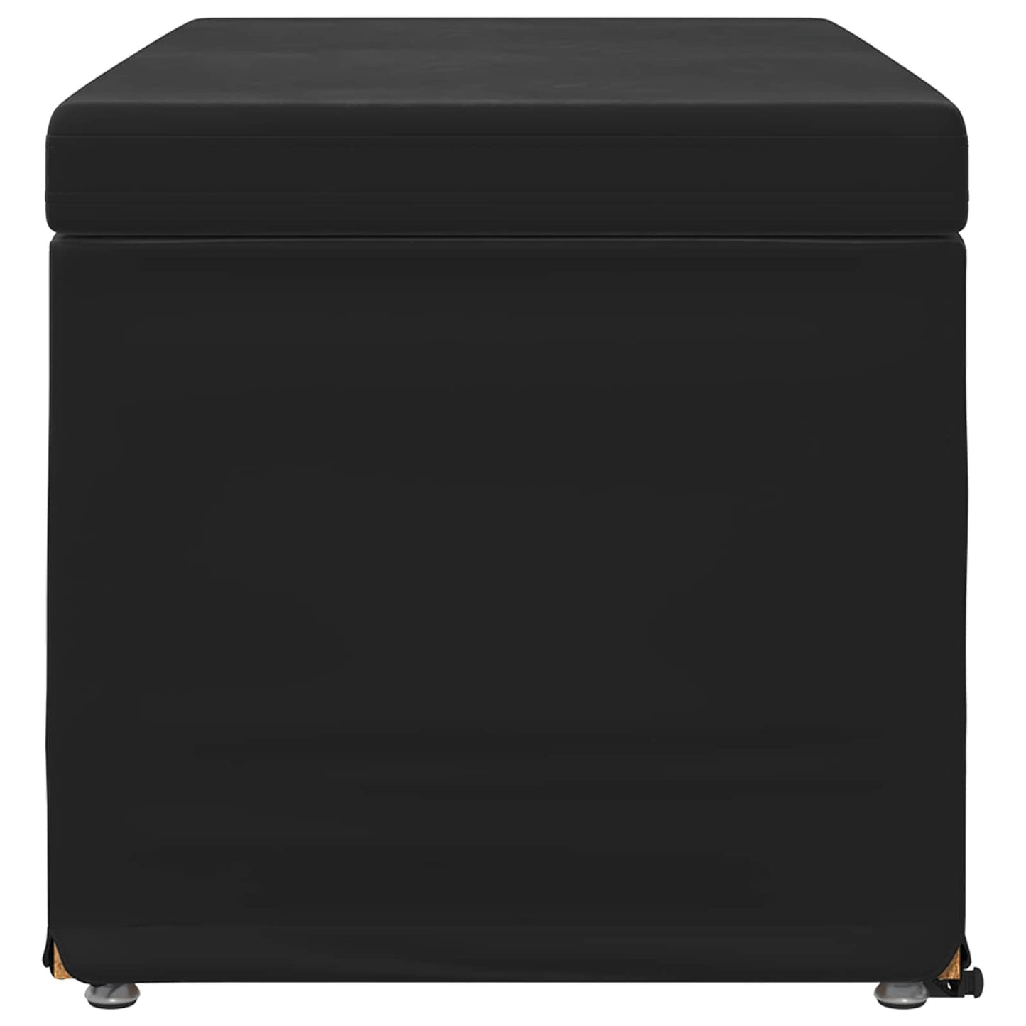 Hocker Schwarz 81 x 41 x 40 cm Samt und Engineering Holz