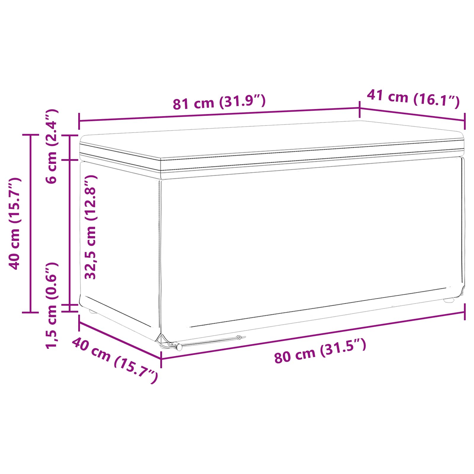 Hocker Schwarz 81 x 41 x 40 cm Samt und Engineering Holz