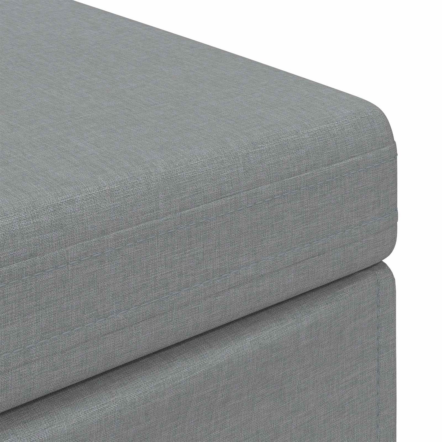 Hocker Hellgrau 101 x 41 x 40 cm Stoff und Pressholz