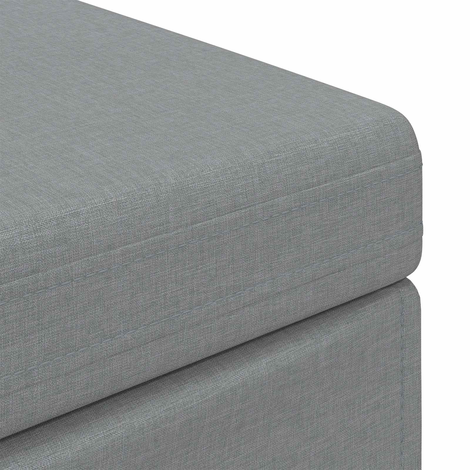Hocker Hellgrau 101 x 41 x 40 cm Stoff und Pressholz