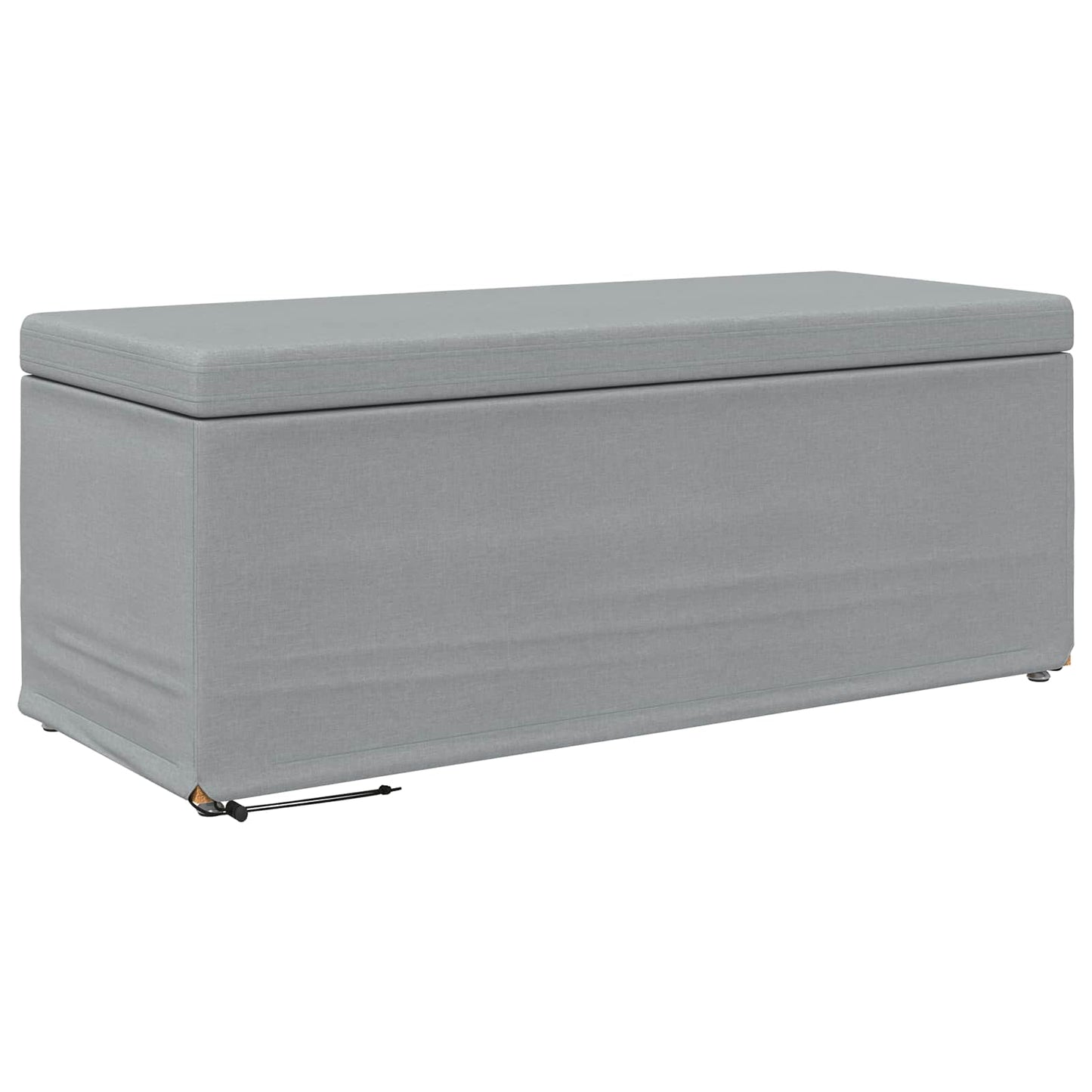 Hocker Hellgrau 101 x 41 x 40 cm Stoff und Pressholz