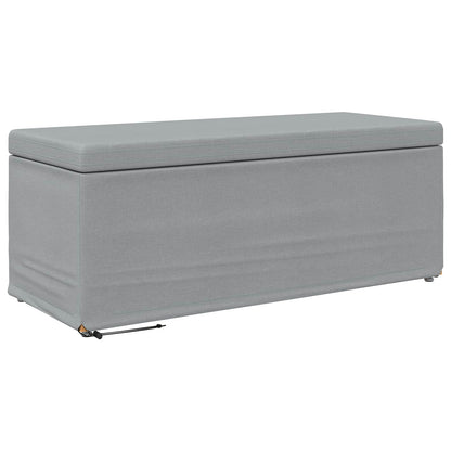 Hocker Hellgrau 101 x 41 x 40 cm Stoff und Pressholz