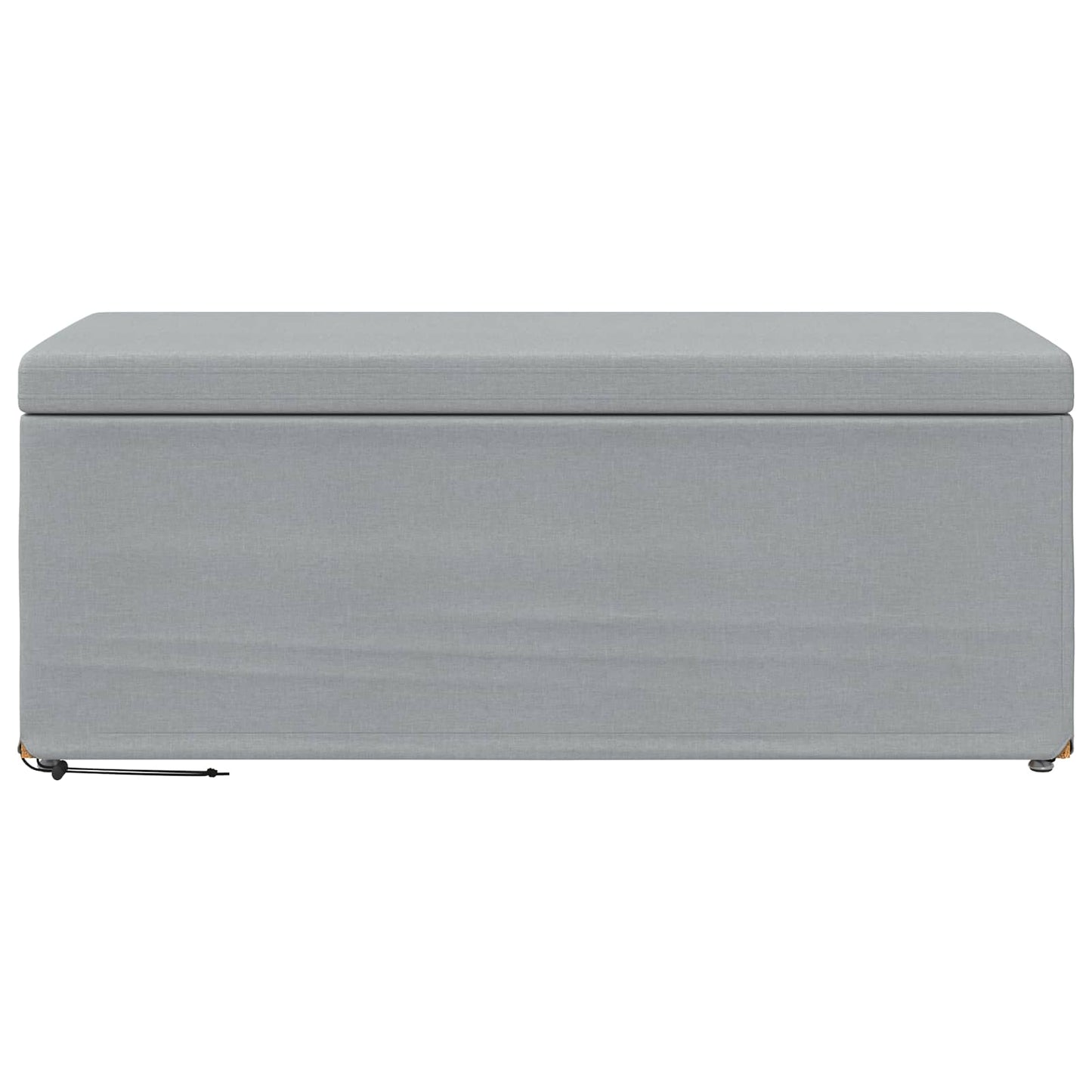 Hocker Hellgrau 101 x 41 x 40 cm Stoff und Pressholz