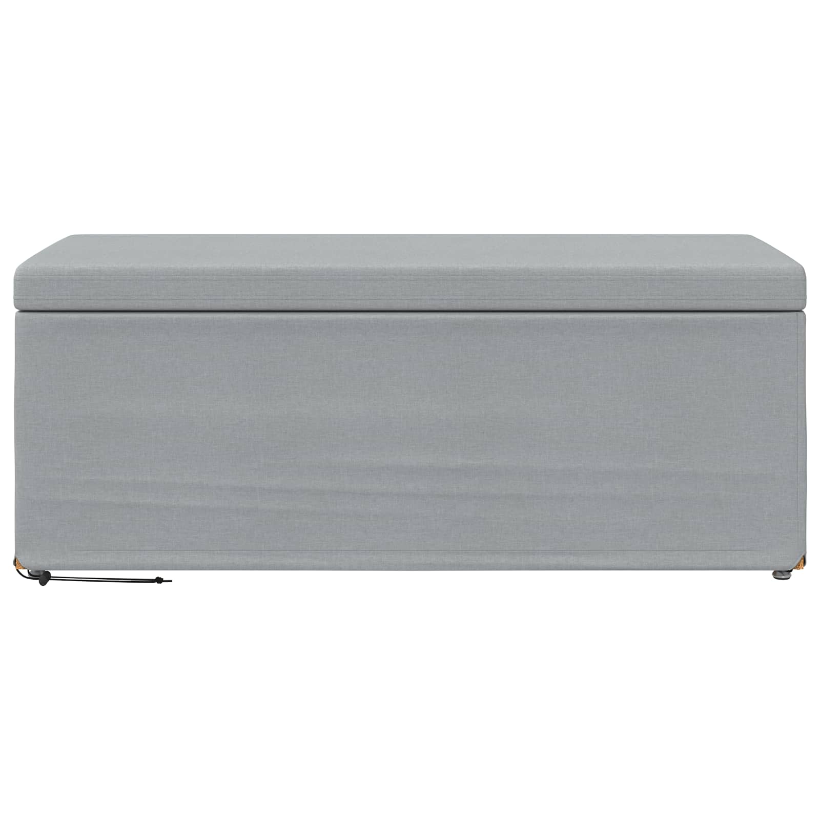 Hocker Hellgrau 101 x 41 x 40 cm Stoff und Pressholz