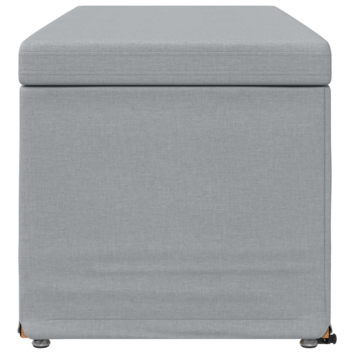 Hocker Hellgrau 101 x 41 x 40 cm Stoff und Pressholz