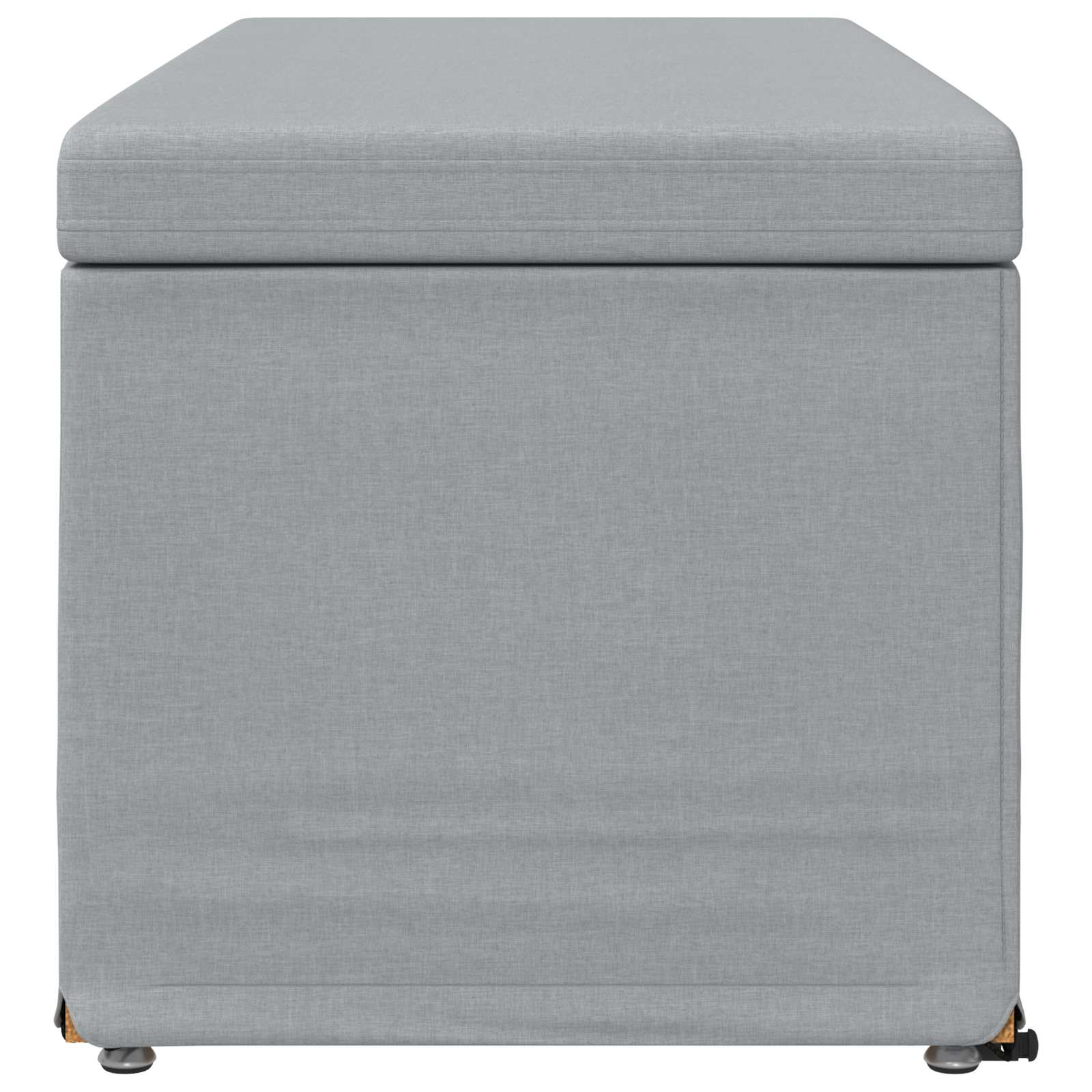 Hocker Hellgrau 101 x 41 x 40 cm Stoff und Pressholz