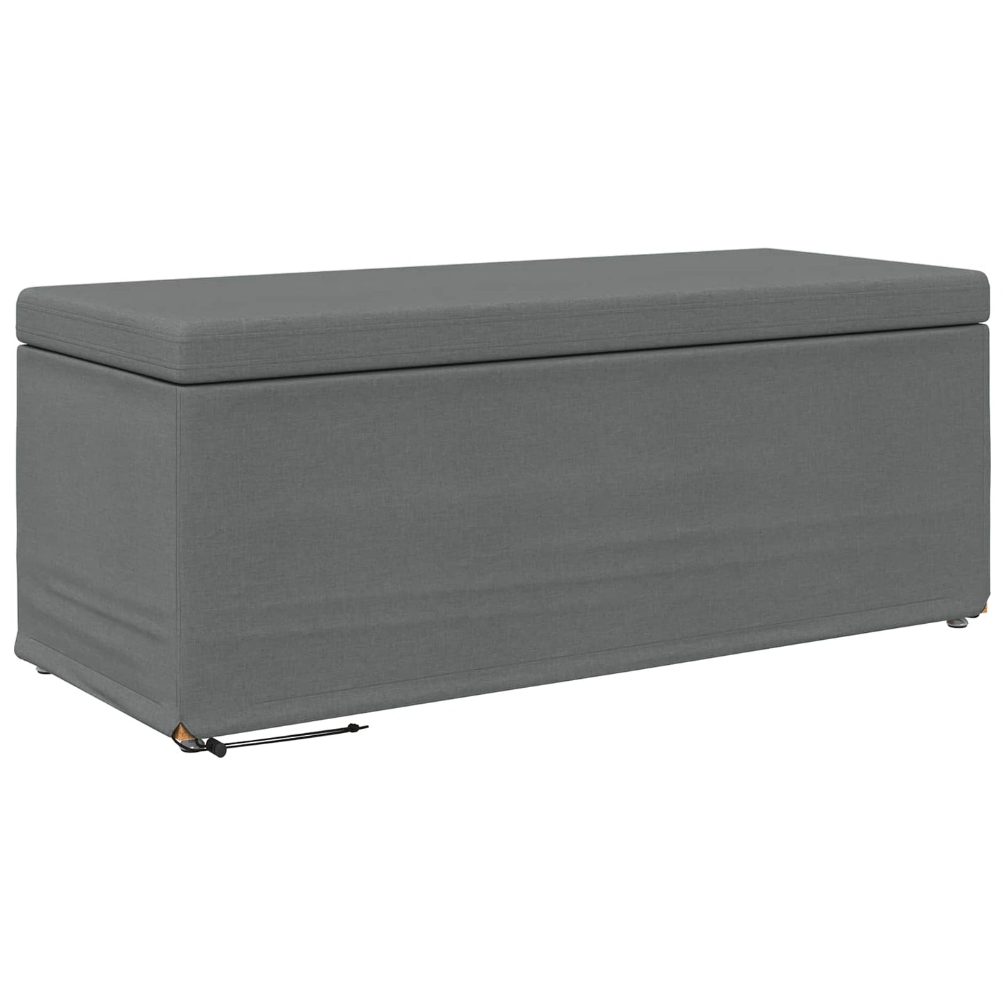 Hocker Dunkelgrau 101 x 41 x 40 cm Stoff und Pressholz