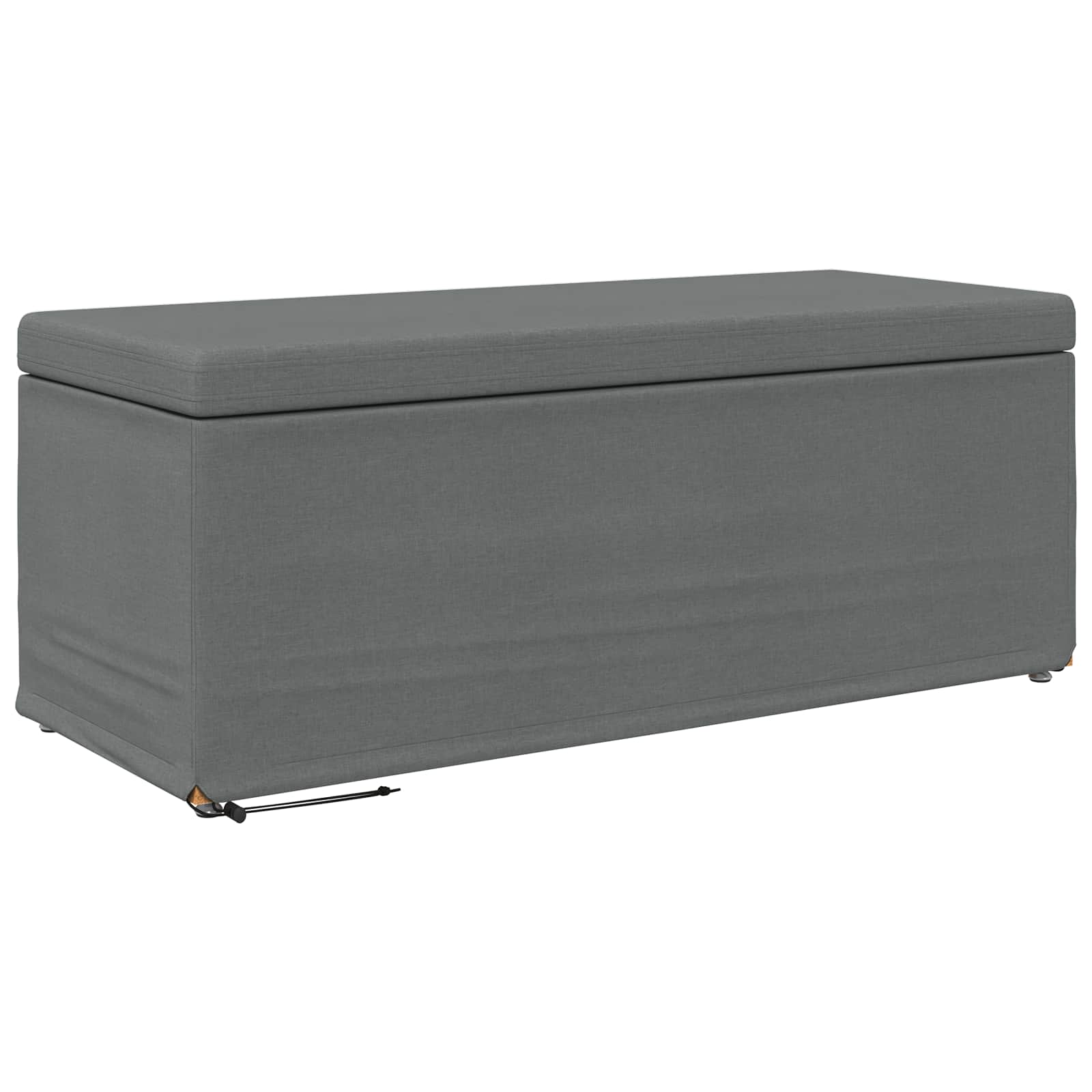 Hocker Dunkelgrau 101 x 41 x 40 cm Stoff und Pressholz