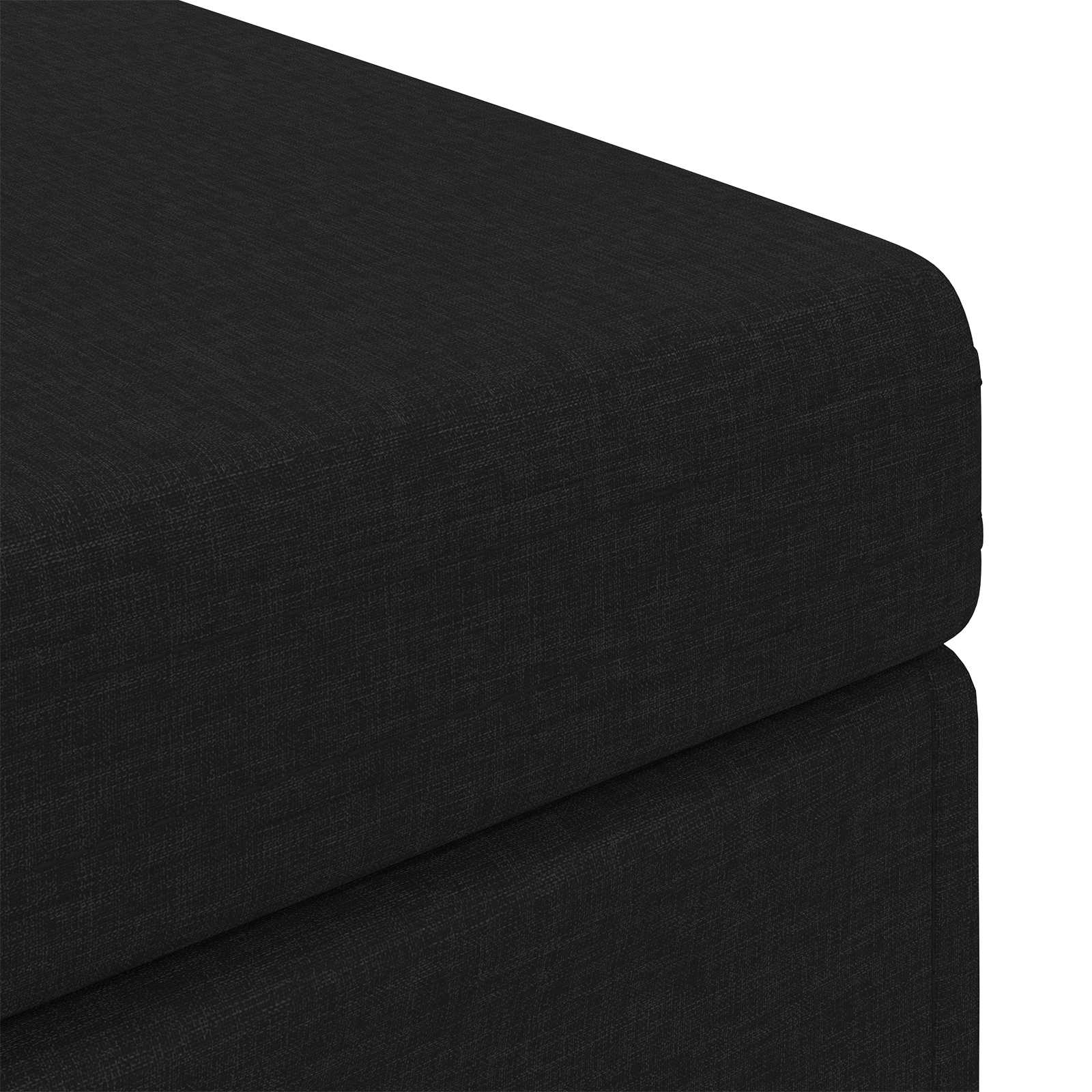 Hocker Schwarz 101 x 41 x 40 cm Stoff und Pressholz