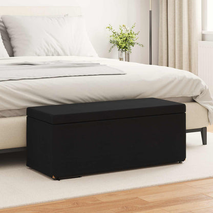 Hocker Schwarz 101 x 41 x 40 cm Stoff und Pressholz