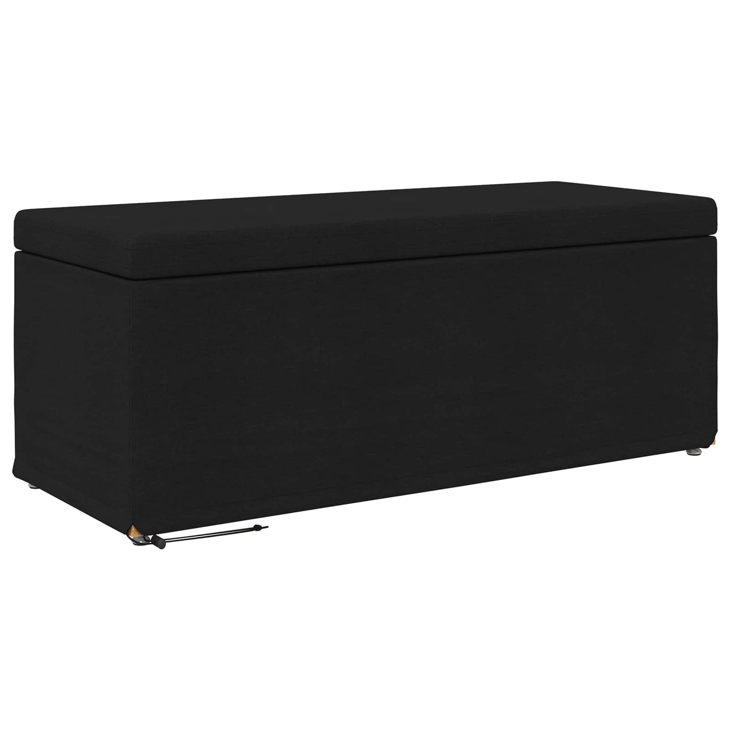 Hocker Schwarz 101 x 41 x 40 cm Stoff und Pressholz