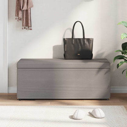 Hocker Taupe 101 x 41 x 40 cm Stoff und Pressholz