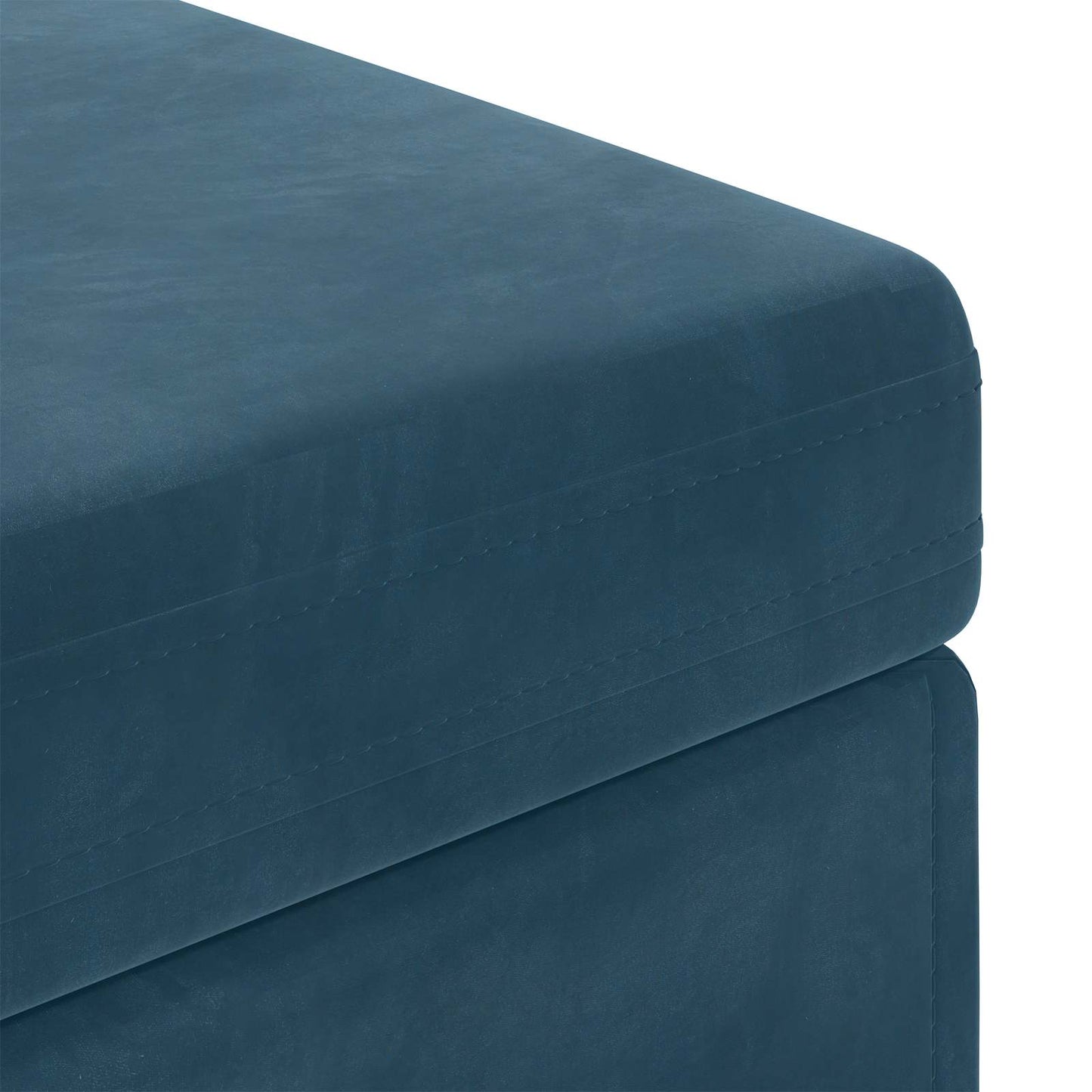 Hocker Blau 101 x 41 x 40 cm Samt und Engineering Holz