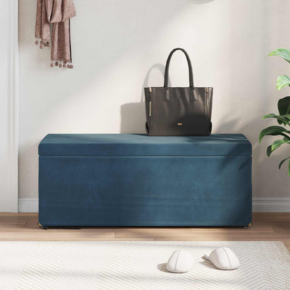 Hocker Blau 101 x 41 x 40 cm Samt und Engineering Holz