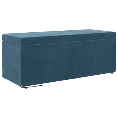 Hocker Blau 101 x 41 x 40 cm Samt und Engineering Holz