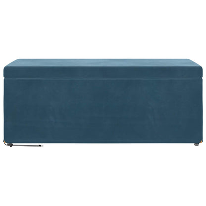 Hocker Blau 101 x 41 x 40 cm Samt und Engineering Holz