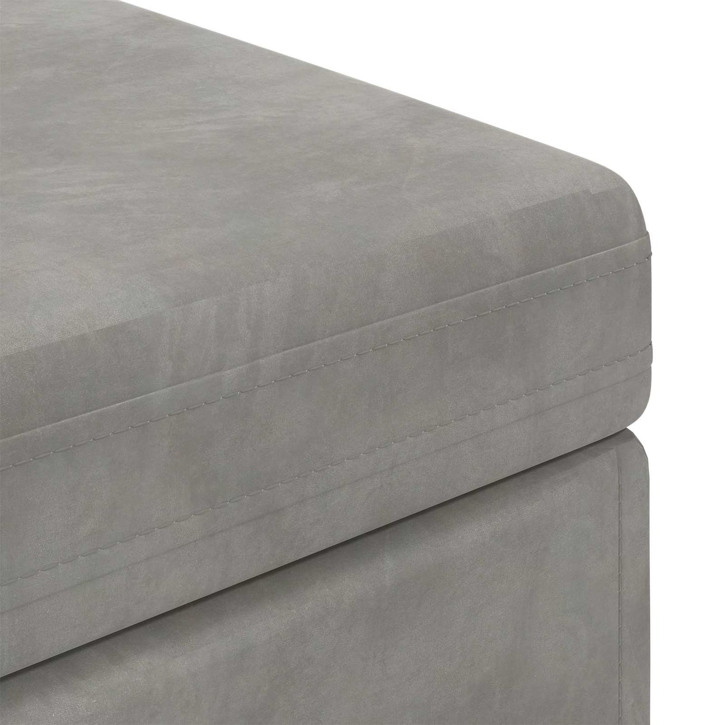 Hocker Hellgrau 101 x 41 x 40 cm Samt und Engineering Holz