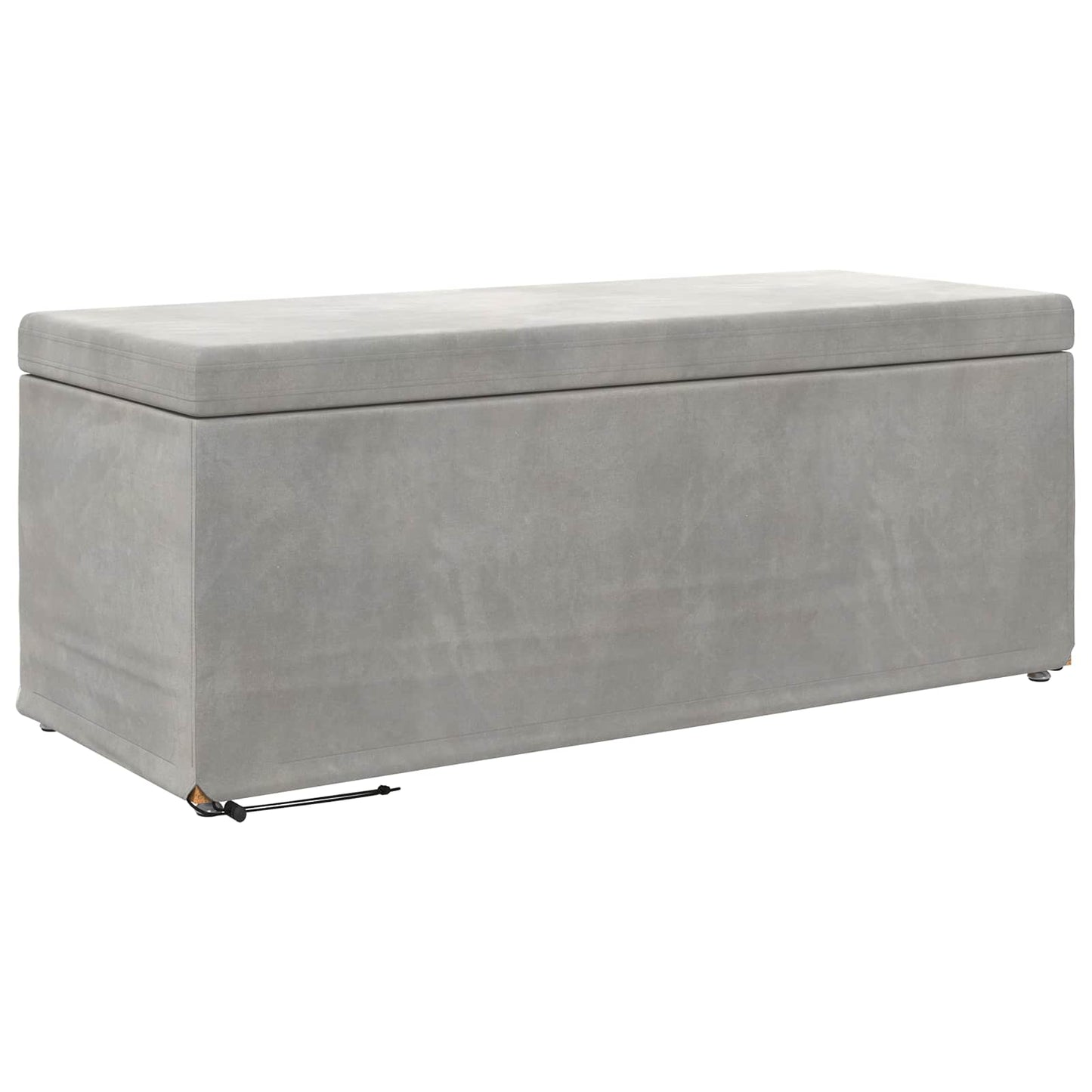Hocker Hellgrau 101 x 41 x 40 cm Samt und Engineering Holz