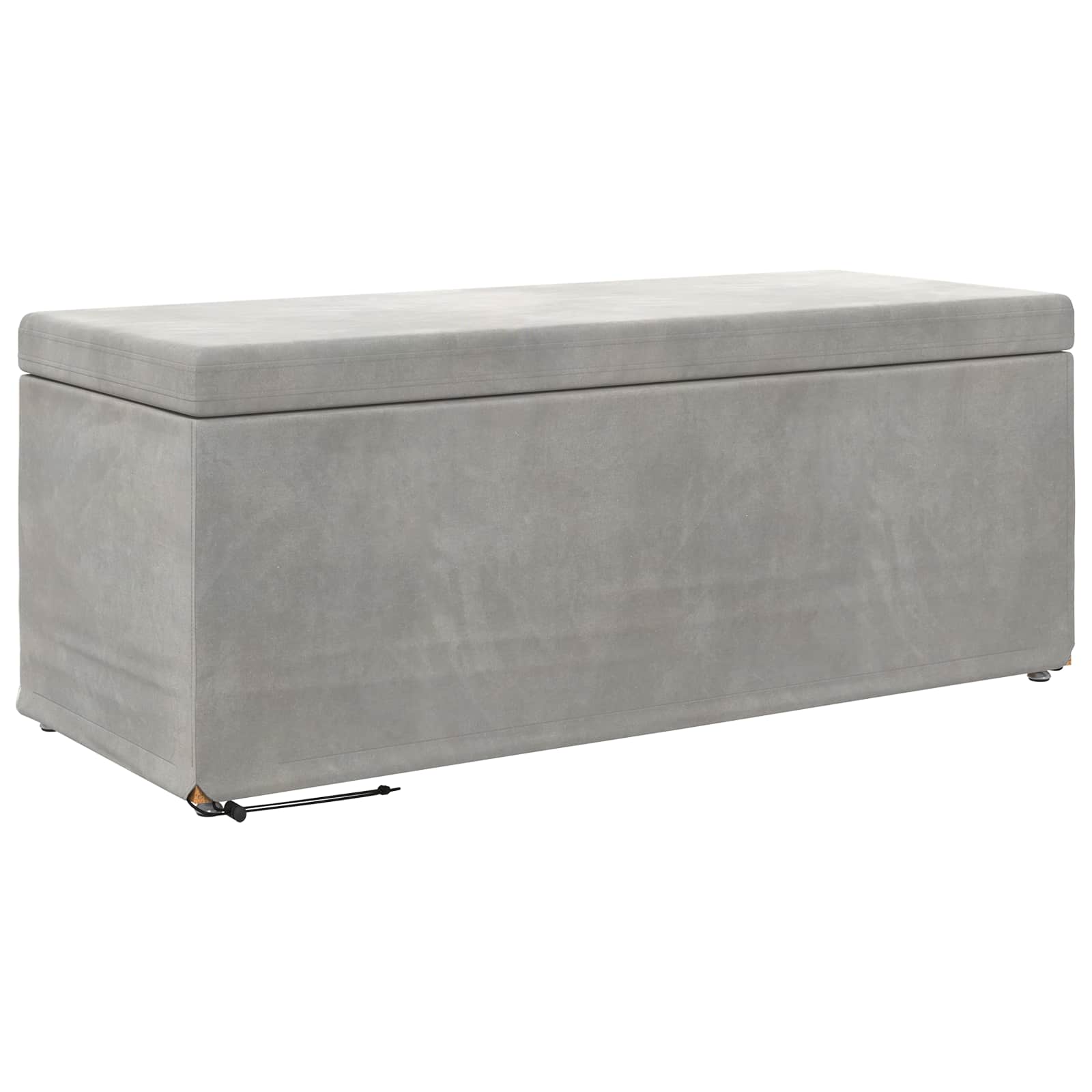 Hocker Hellgrau 101 x 41 x 40 cm Samt und Engineering Holz