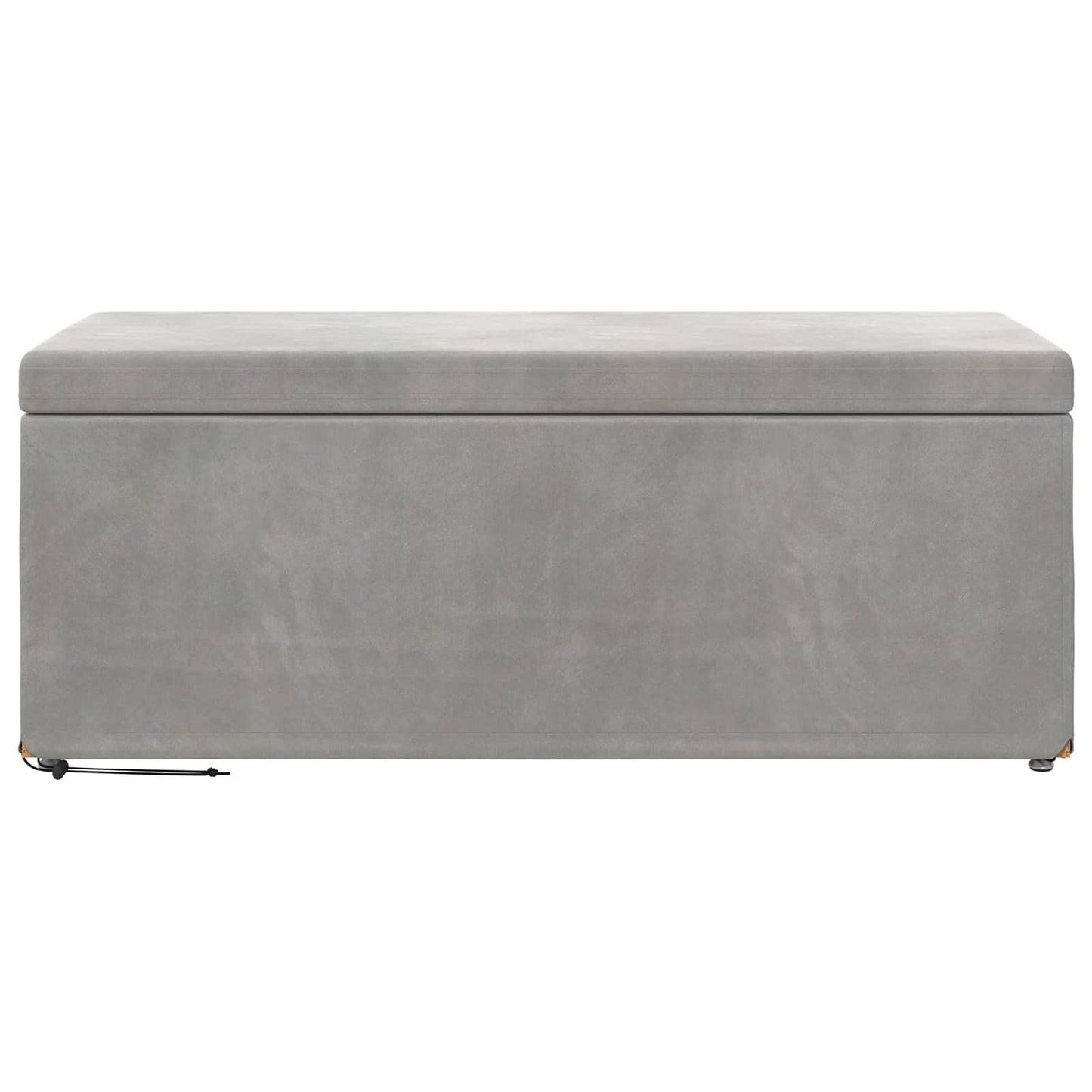 Hocker Hellgrau 101 x 41 x 40 cm Samt und Engineering Holz