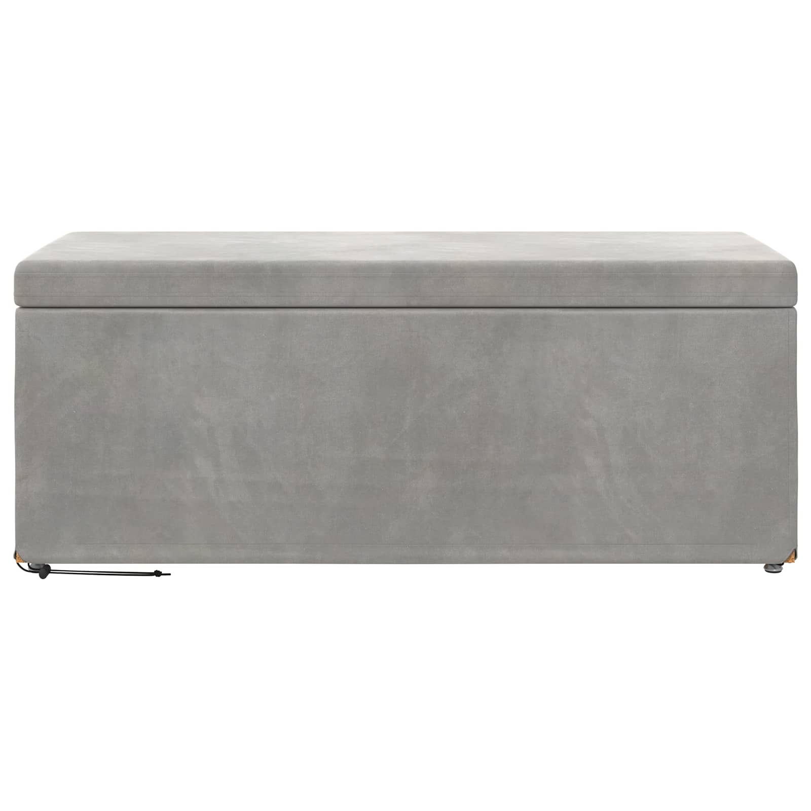 Hocker Hellgrau 101 x 41 x 40 cm Samt und Engineering Holz