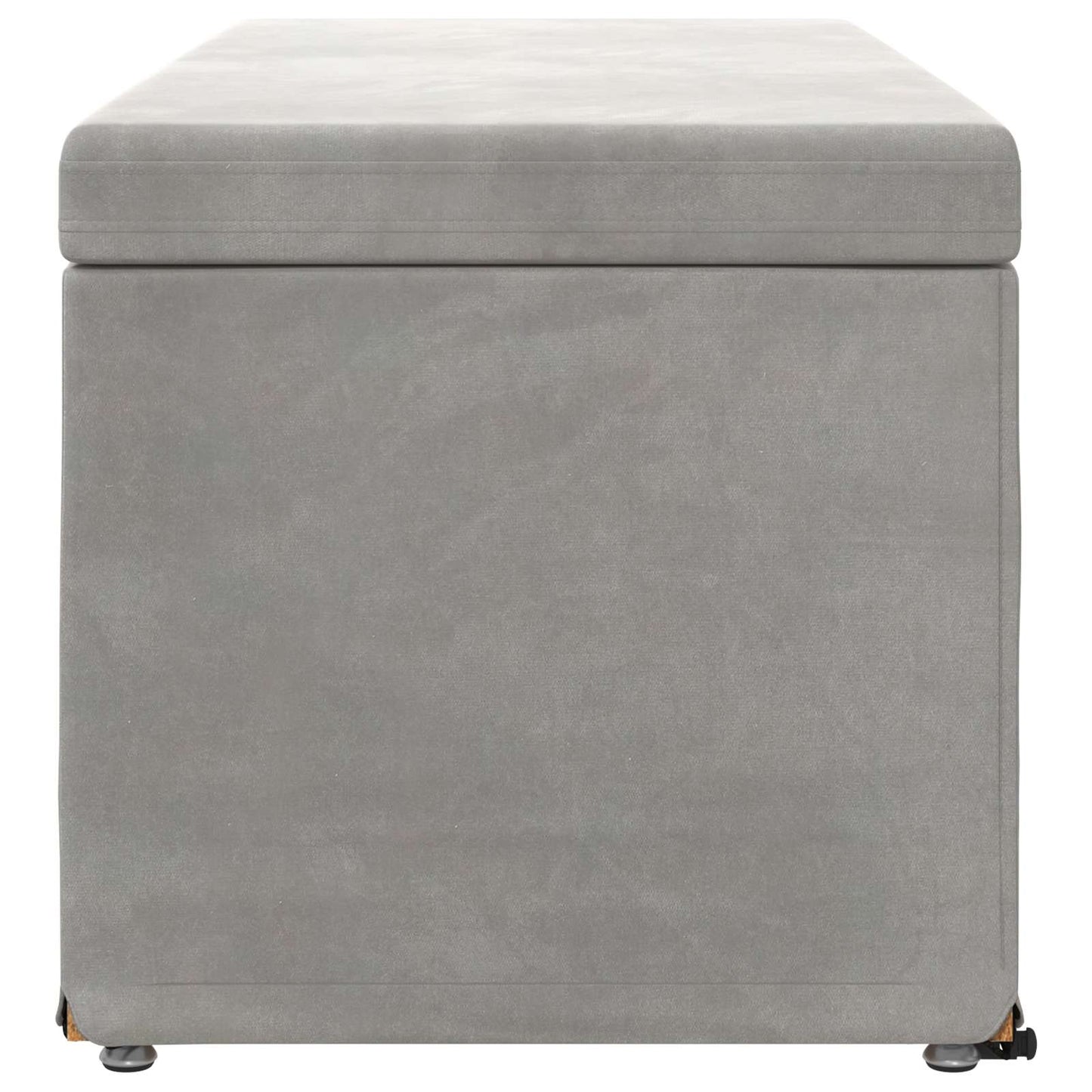 Hocker Hellgrau 101 x 41 x 40 cm Samt und Engineering Holz