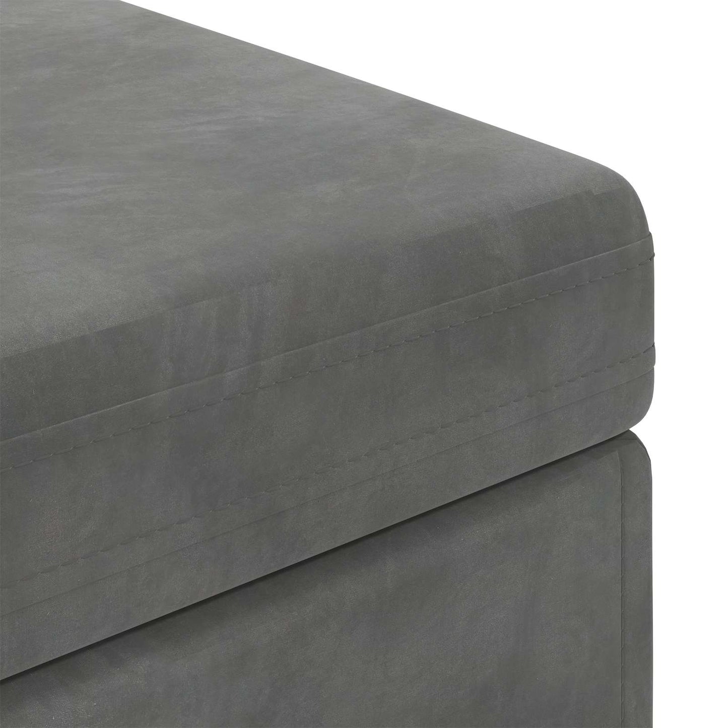 Hocker Dunkelgrau 101 x 41 x 40 cm Samt und Engineering Holz