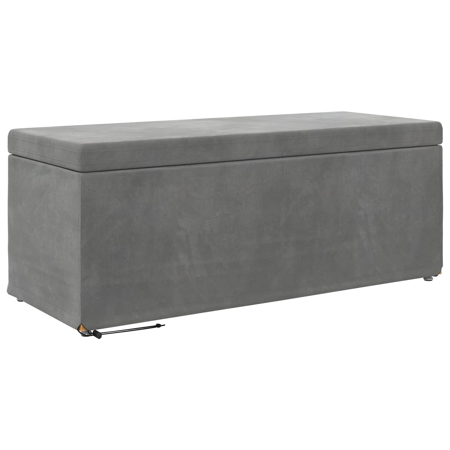 Hocker Dunkelgrau 101 x 41 x 40 cm Samt und Engineering Holz