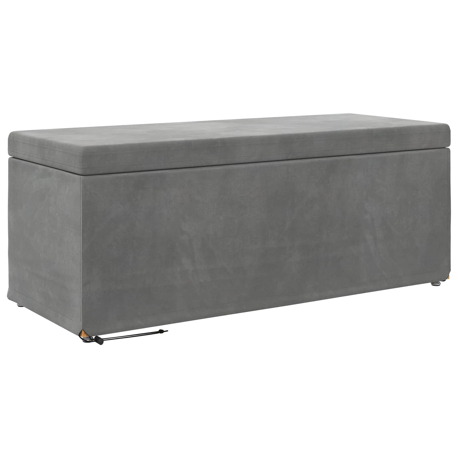 Hocker Dunkelgrau 101 x 41 x 40 cm Samt und Engineering Holz