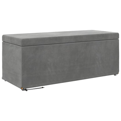 Hocker Dunkelgrau 101 x 41 x 40 cm Samt und Engineering Holz