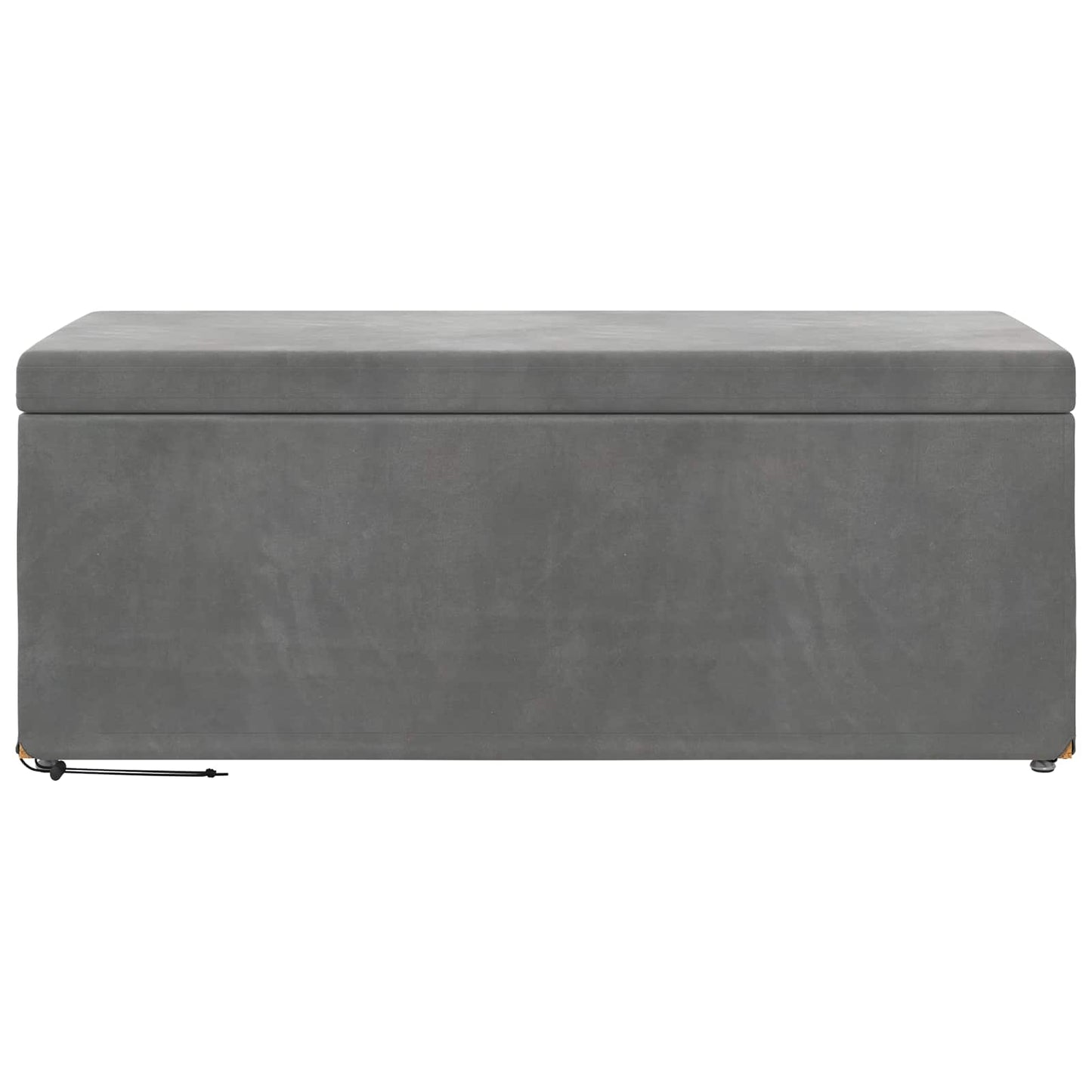 Hocker Dunkelgrau 101 x 41 x 40 cm Samt und Engineering Holz