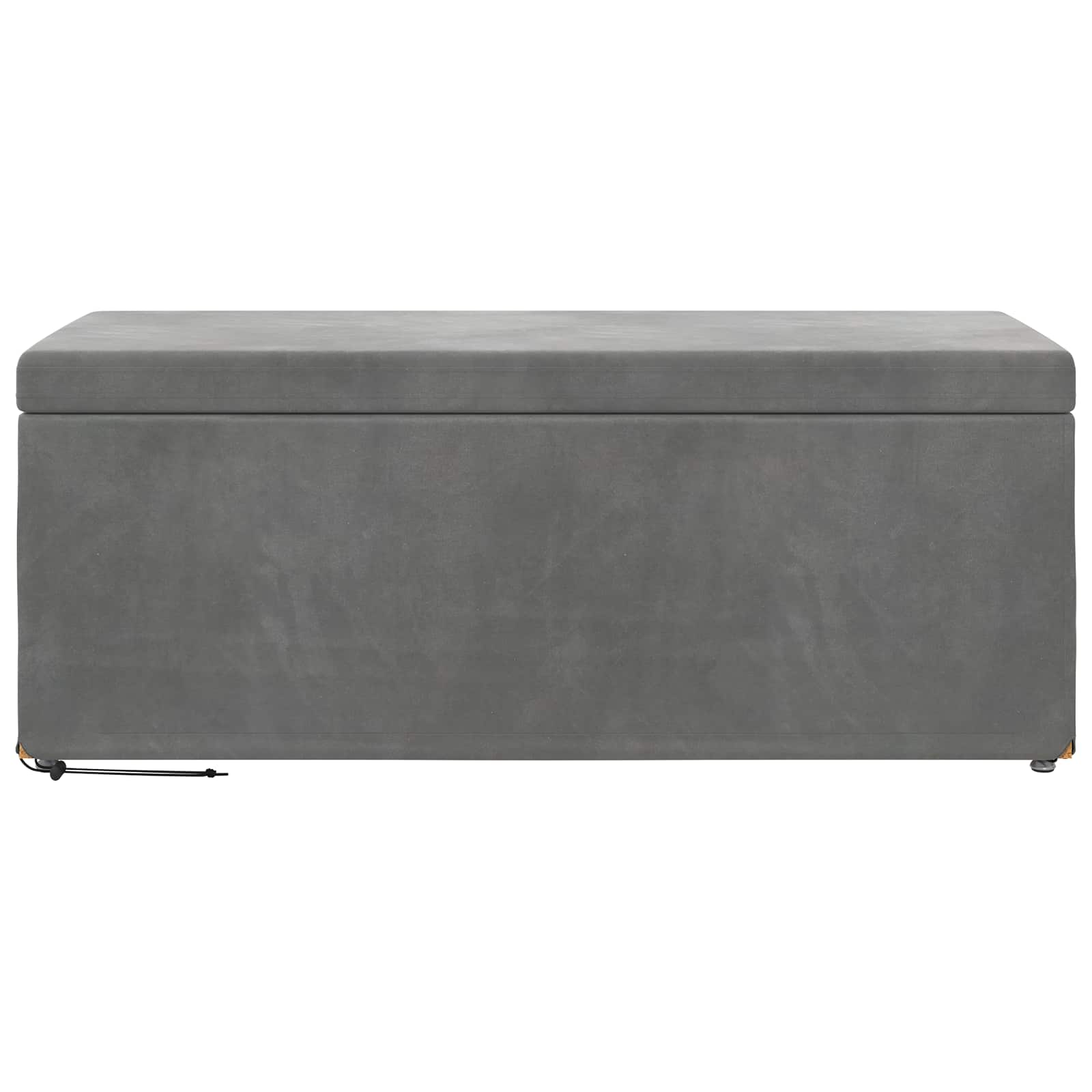 Hocker Dunkelgrau 101 x 41 x 40 cm Samt und Engineering Holz