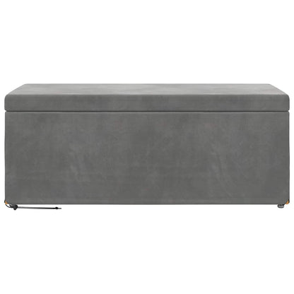 Hocker Dunkelgrau 101 x 41 x 40 cm Samt und Engineering Holz