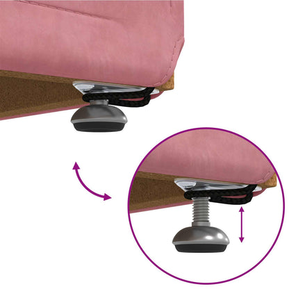Hocker Rosa 101 x 41 x 40 cm Samt und Engineering Holz